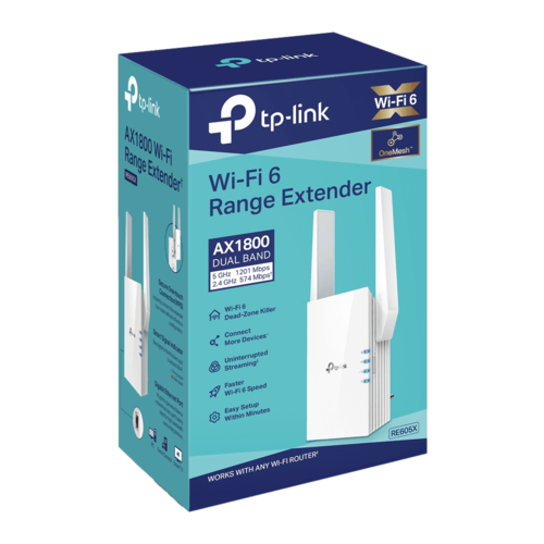 מגדיל טווח TP-LINK RE605X AX1800 WI-FI6