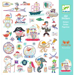 יצירה 160 מדבקות - התקפת הפיראטים DJECO