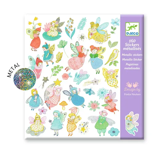 יצירה 160 מדבקות - פיות מנצנצות