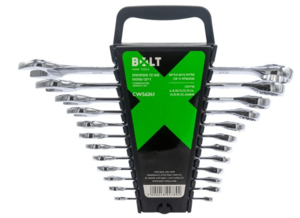 סט 12 מפתחות רינג-פתוח משולבים BOLT CWS6241