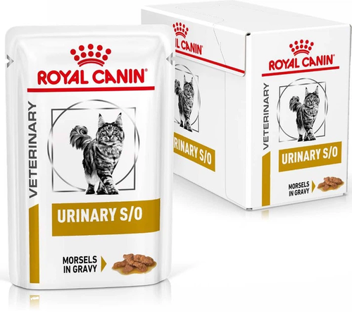 רויאל קנין לחתול פאוץ' יורינרי חתיכות S/O Royal Canin Urinary מארז 12 יחידות 