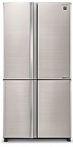 SJ-9270BS מקרר 4 דלתת עם מקפיא תחתון דלתות בגוון נירוסטה בהירה