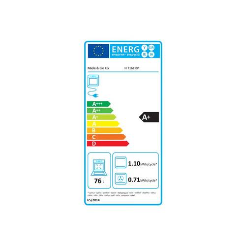 תנור בנוי פירוליטי 76 ליטר Miele H7161BP נירוסטה
