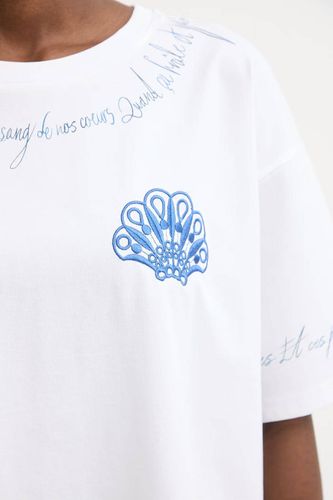TWINSET Embroidered shell-patch T-shirt 