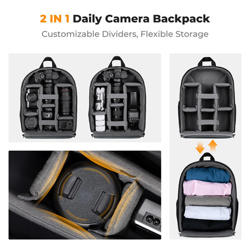 תיק גב לצילום מקצועי K F  Concept Camera Backpack 13L