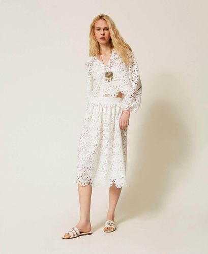 Macramé midi skirt
