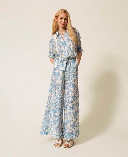 Floral palazzo trousers