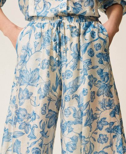 Floral palazzo trousers