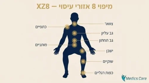 כורסת עיסוי פרימיום XZ8 מבית Medics Care | צבע לבן-תכלת 