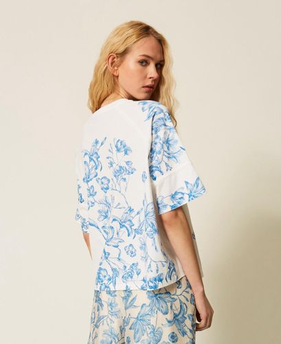 Floral T-shirt with logo