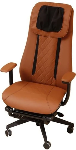 כיסא עיסוי משרדי נטען דגם Q8 Ultimate Comfort מבית Medics Care | צבע חום 