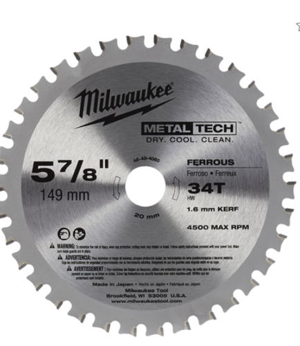 להב למסור עגול למתכת 150x20 מ״מ Milwaukee 48404080