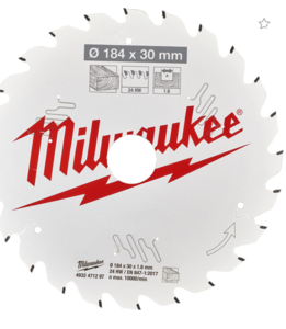 להב למסור עגול לעץ 184 מ״מ Milwaukee - 4932471297