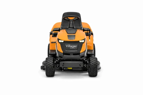 טרקטורון כיסוח Villager VT865HD במבט חזיתי עם סל איסוף אחורי גדול ורוחב כיסוח 86 ס