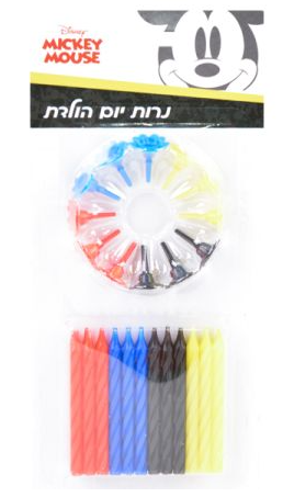 מיקי מאוס נרות יום הולדת