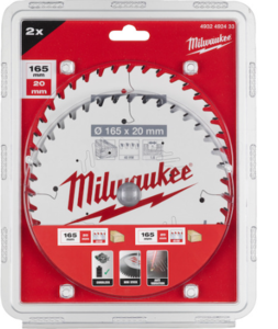 סט 2 להבי מסור 165 מ״מ Milwaukee - 4932492433