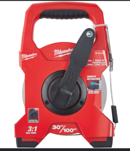 סרט מדידה פתוח פיברגלס 30 מטר / 100 פיט Milwaukee -  48225330