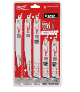 סט 5 להבי מסור חרב Sawzall Milwaukee -  4874205