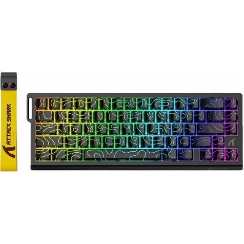 מקלדת גיימינג מגנטית Attack Shark X68 HE שחור  טופוגרפי