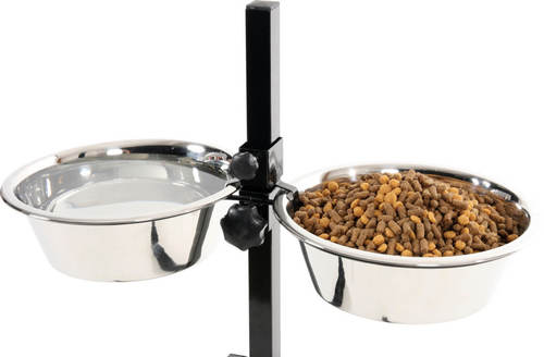 זולוקס מתקן האכלה מוגבה ומתכוונן לכלבים ADJ STAND ST STEEL BOWLS 2,75L