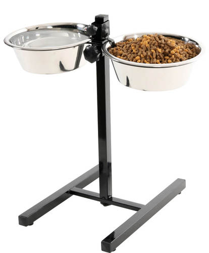 זולוקס מתקן האכלה מוגבה ומתכוונן לכלבים ADJ STAND ST STEEL BOWLS 2,75L
