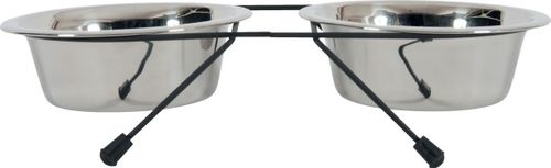 זולוקס סט האכלה איכותי לכלבים וחתולים STAND + 2 INOX BOWLS 700ML