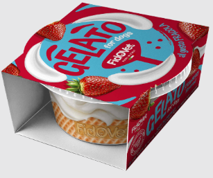 פידו פט גלידה לכלבים בטעם תות 40 גרם - Fidovet Gelato for Dogs Strawberry Ice Cream