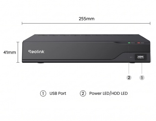מכשיר הקלטה NVR של חברת Reolink ל-12 מצלמות דגם NVS8