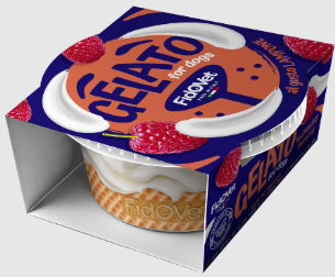 פידו פט גלידה לכלבים בטעם פטל 40 גרם - Fidovet Gelato for Dogs Raspberry Ice Cream