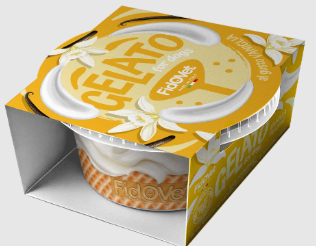 פידו פט גלידה לכלבים בטעם וניל 40 גרם - Fidovet Gelato for Dogs Vanilla Ice Cream