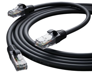 כבל אינטרנט CAT5e עם הגנה מפני הפרעות 1.5 מטר שחור (10 יחידות)