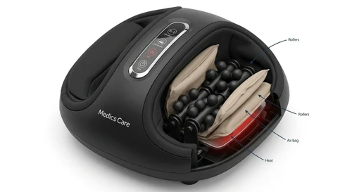 מכשיר עיסוי שיאצו לכפות הרגליים Medics Care MC-5950 DeepRoll Pro 