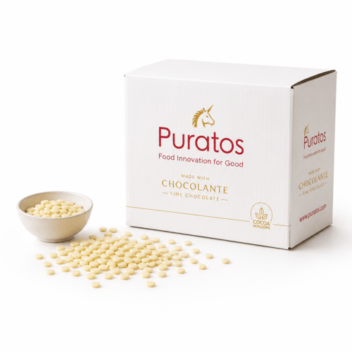 מטבעות שוקולד לבן 32% Puratos קרטון 10 קילו