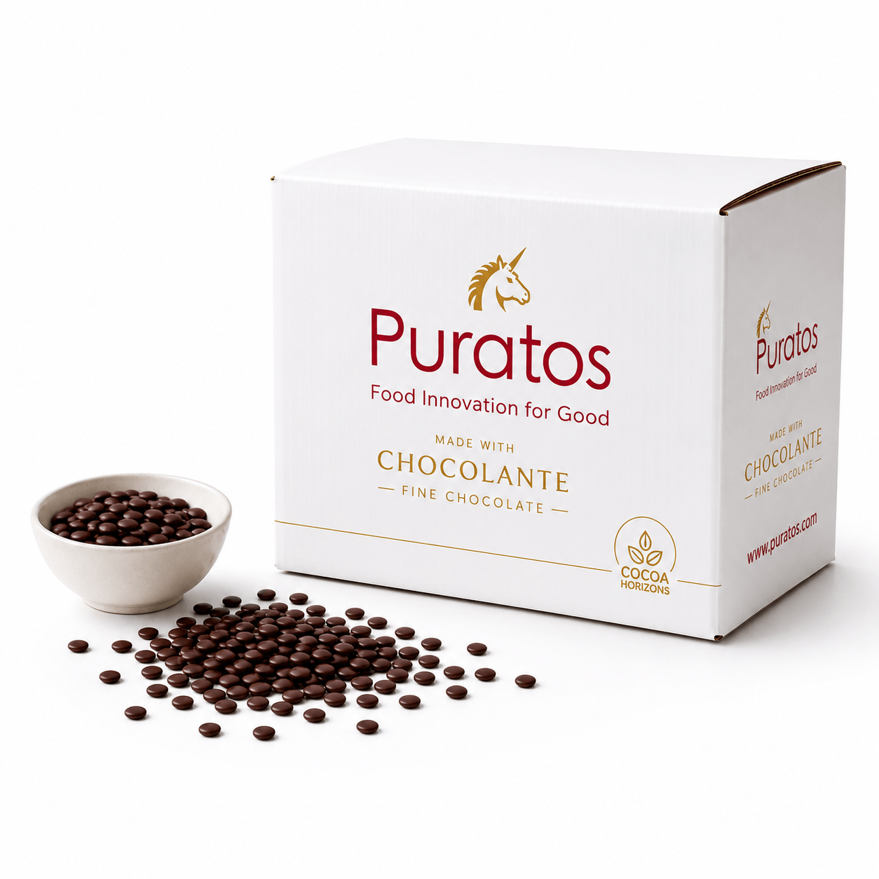 מטבעות שוקולד מריר 55.6% Puratos קרטון 10 קילו