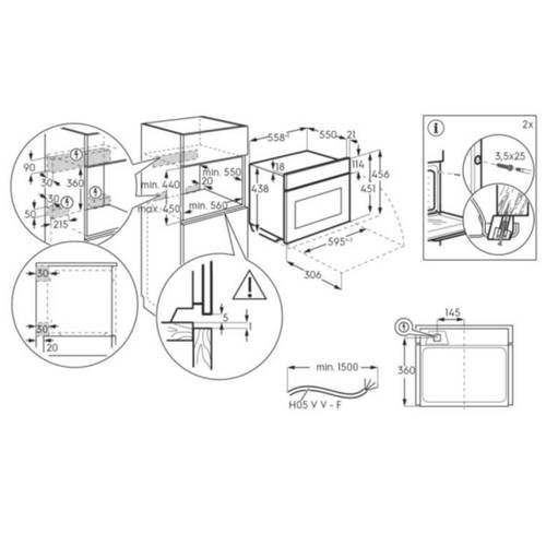 תנור בנוי משולב מיקרו 43 ליטר Electrolux ECL8701H