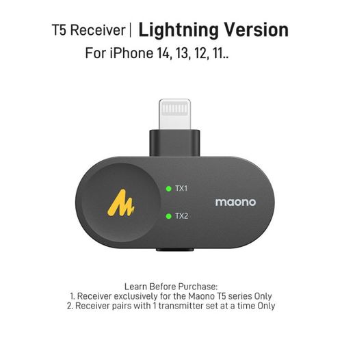 Maono T5 – מיקרופון דש אלחוטי ליצירת תוכן מקצועית