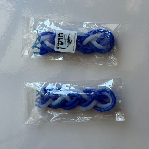 נר הבדלה מיני צבע כחול לבן