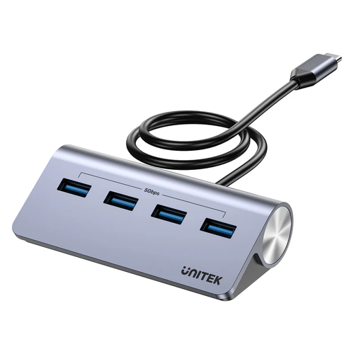  H1337B - מפצל USB-C ל־4 חיבורי USB-A מהיר UNITEK
