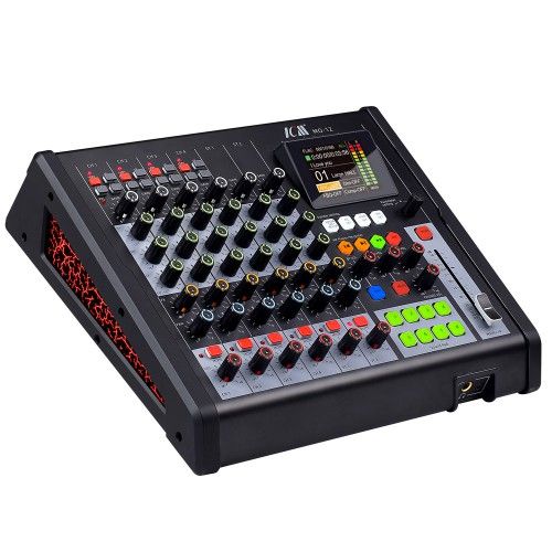מיקסר פודקאסט עם 4 כניסות מונו 2 סטריאו MP3 BT USB ICM MO-12