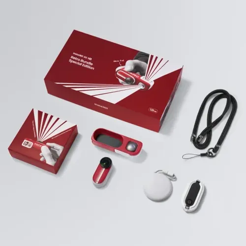 קיט מצלמת אקסטרים Insta360 GO 3S Retro Bundle - אדום