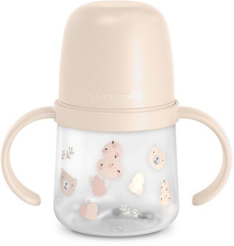 בקבוק שתייה מסיליקון Suavinex Wild and Free - נפח 150 מ''ל - ורוד