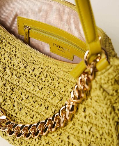 Large crocheted raffia Liliane bag