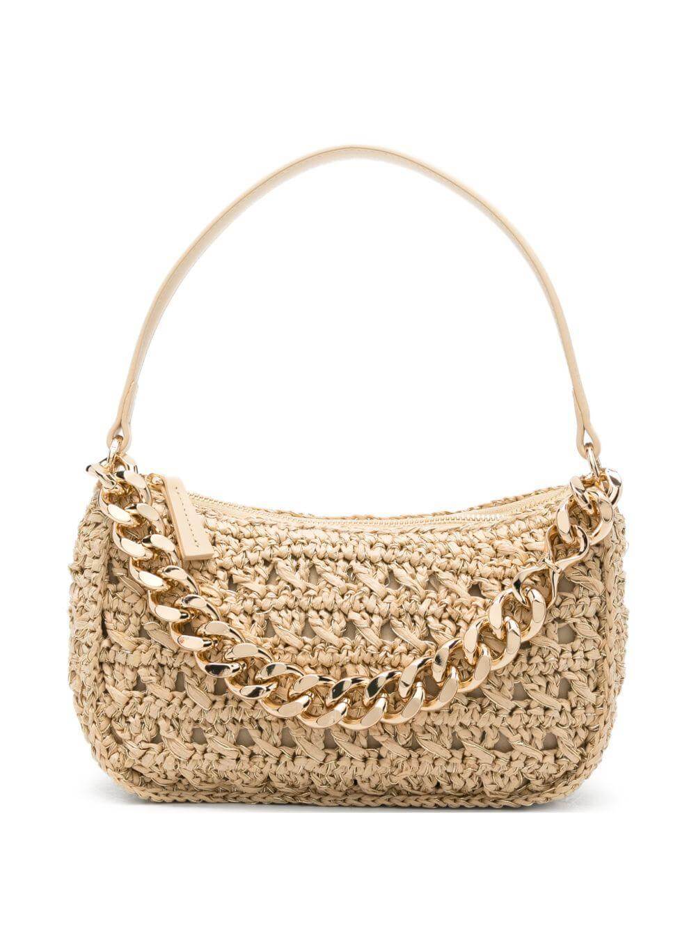Medium crocheted raffia Liliane bag PAGLIA
