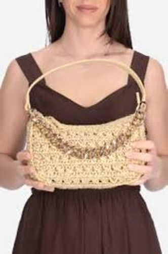 Medium crocheted raffia Liliane bag PAGLIA