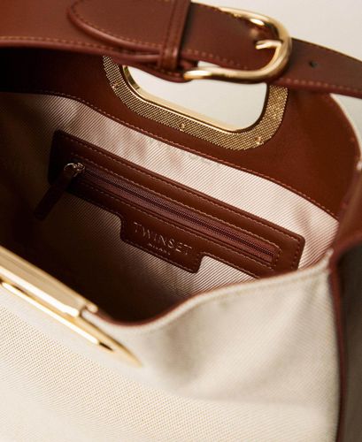 Lila canvas hobo bag
