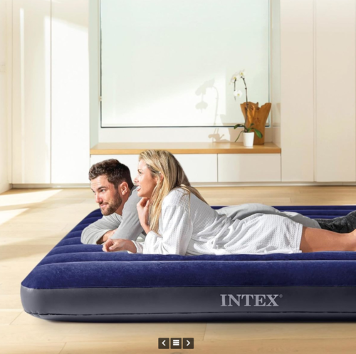 מזרון מתנפח זוגי לטיול או לבית איכותי של 64758 INTEX