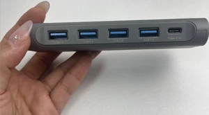 מפצל USB הכולל 4 יציאות עם חיבור TYPE-C ל TYPE-C