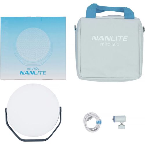 פאנל לד עגול צבעוני Nanlite miro 60c RGB