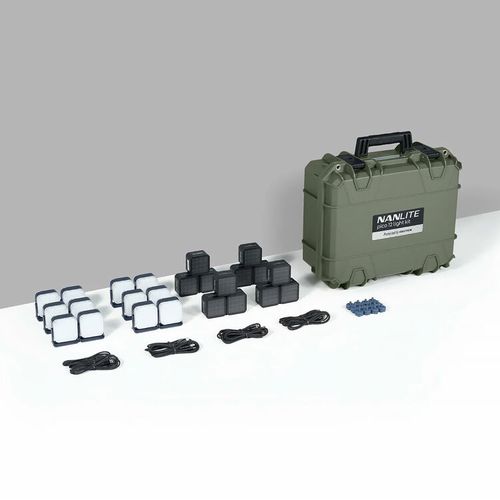 קיט 12 מיני פנסי לד צבעוניים Nanlite Pico Kit
