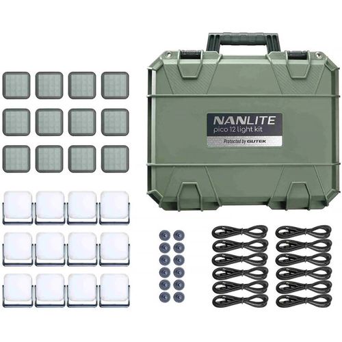 קיט 12 מיני פנסי לד צבעוניים Nanlite Pico Kit